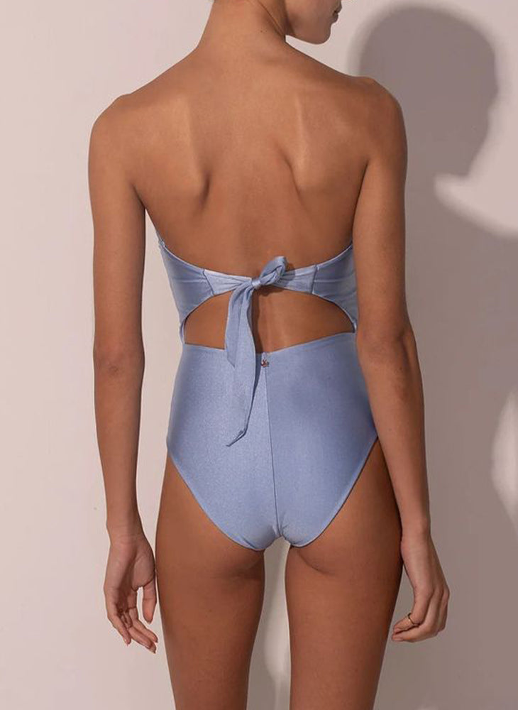 Draped one piece deals swimsuit