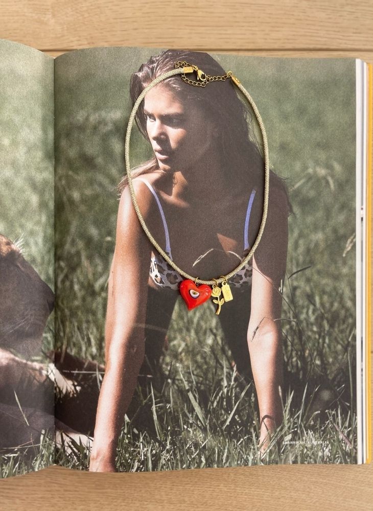 Heart Gold Cord Necklace