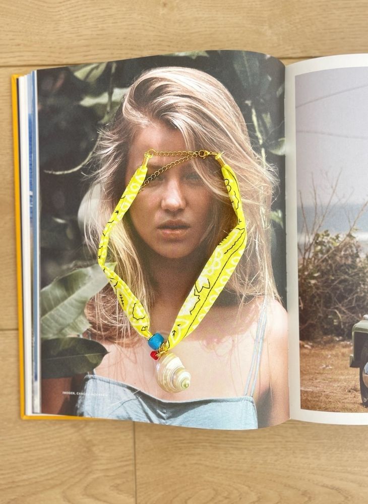 Yellow Shell Bandana Necklace