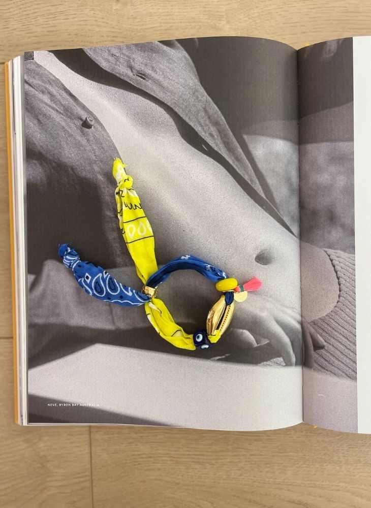 Blue & Yellow Large Shell Bracelet