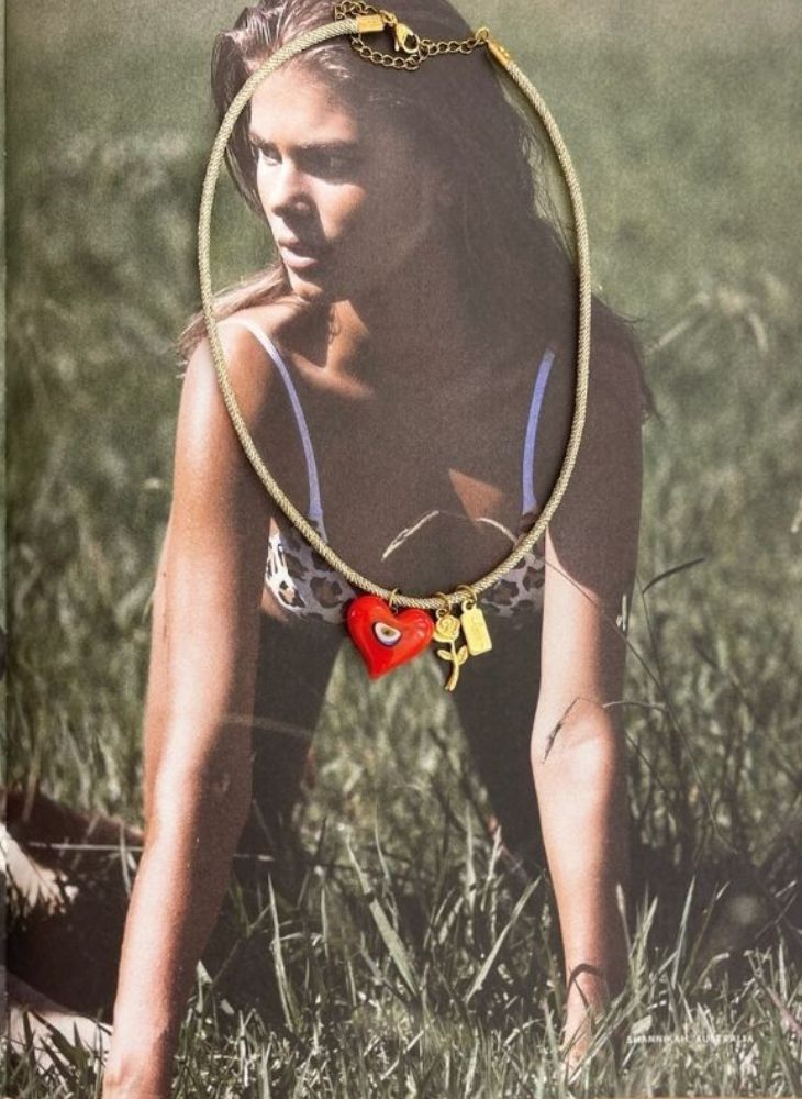 Heart Gold Cord Necklace