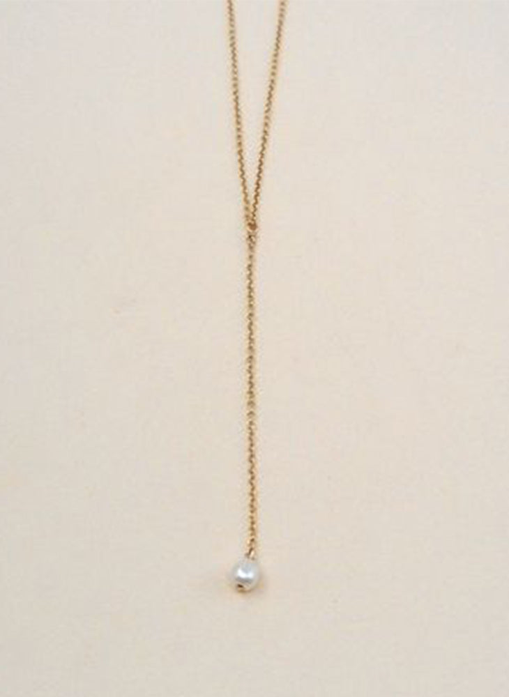 Dainty Pearl Lariat