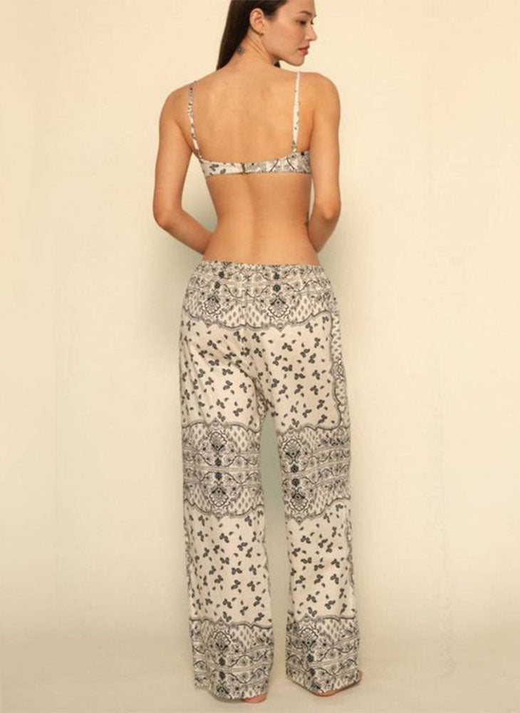 Drawstring Wide Leg Pant