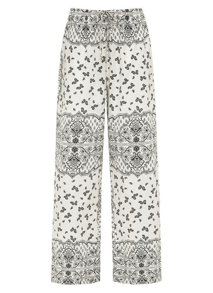 Drawstring Wide Leg Pant
