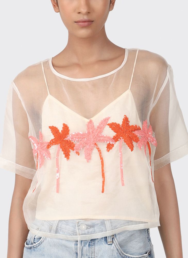 Palm Tree Organza T-shirt